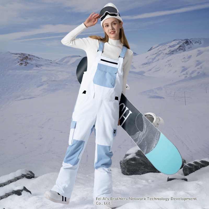 001 New Color Block Windproof Waterproof Warm Breathable Couple Style Ski Pants Support Dropshipping Wholesale_voghion.com
