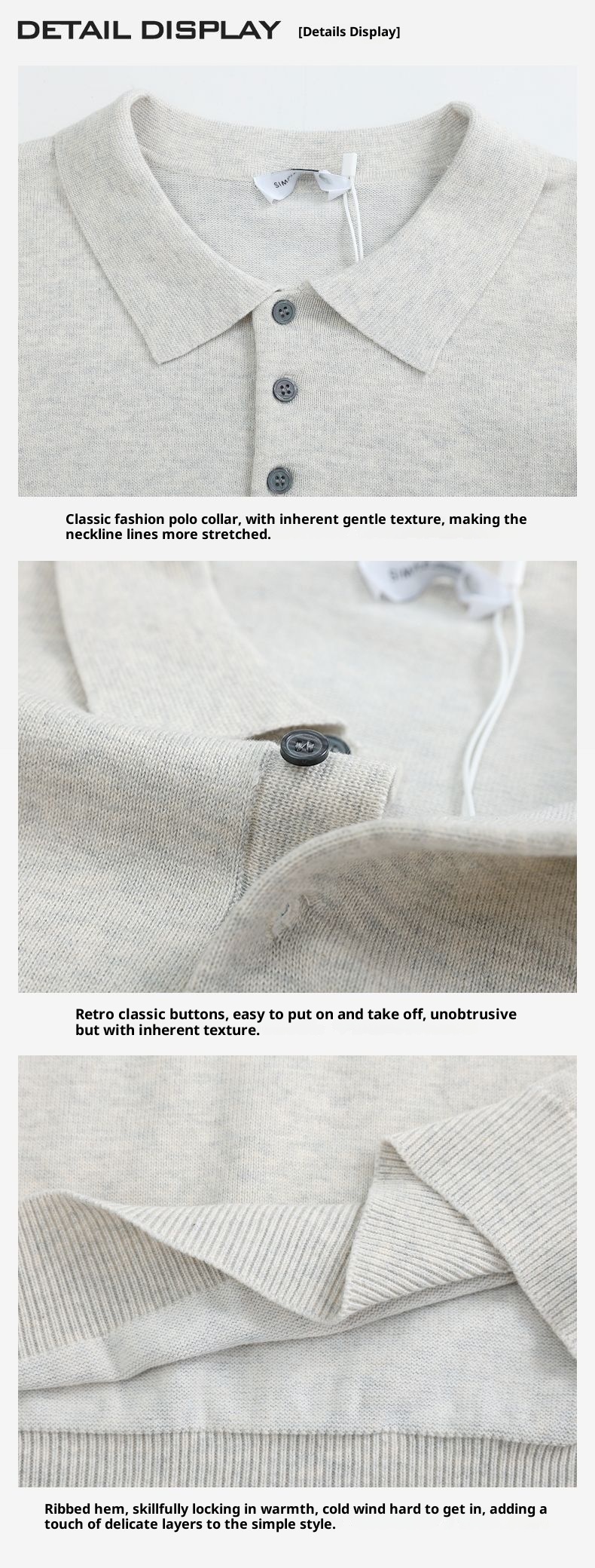 Polo-Strickpullover im Old-Money-Stil für Herren mit Umlegekragen – ein lässiges und vielseitiges Langarmshirt für Herbst und Winter._voghion.com