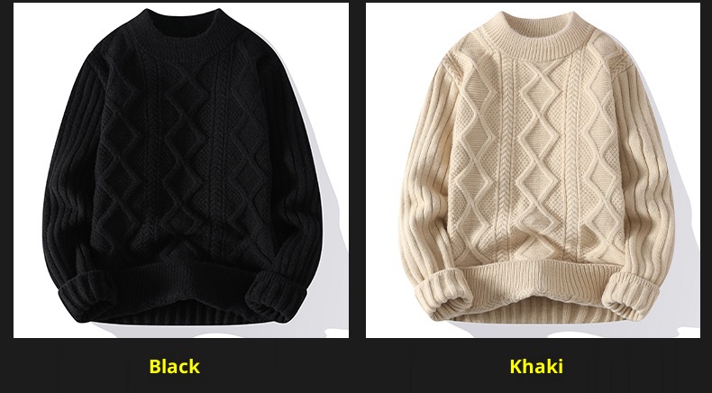 Ragazzo Ragazzo Ragazzo Maglione Tinta Unita Intrecciato Cappotto In Pile Di Lana Giovanile Caldo Uomo Girocollo Manica Lunga Maglia Base Maglietta Alla Moda_voghion.com