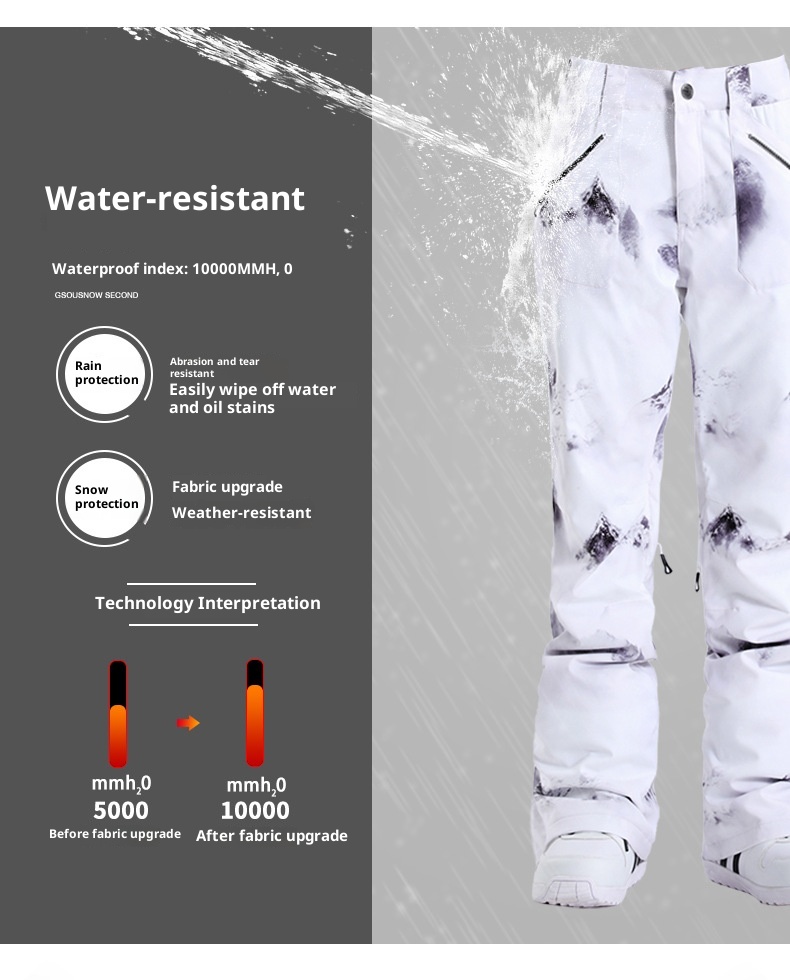 001 Gsousnow Damen Winddicht Wasserdicht Warm Atmungsaktiv Skianzug Snowboard Schneehose Slim Fit Trendy_voghion.com