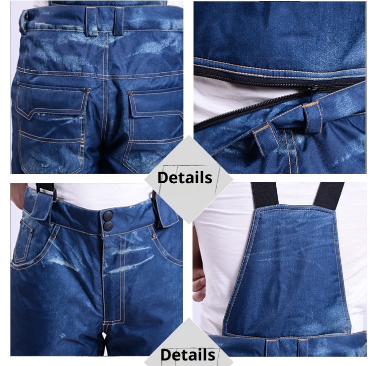001 Dropshipping Fabricante Venda Direta Denim Ski Atacado Corta-vento Impermeável Grosso Quente Algodão Resistente ao Desgaste_voghion.com