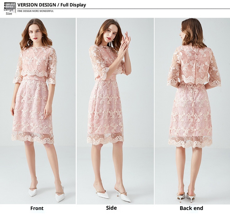 ChicShe Small Gown European And American Socialite Sweet Fairy Lace Dress Plus Size Autumn New Style_voghion.com