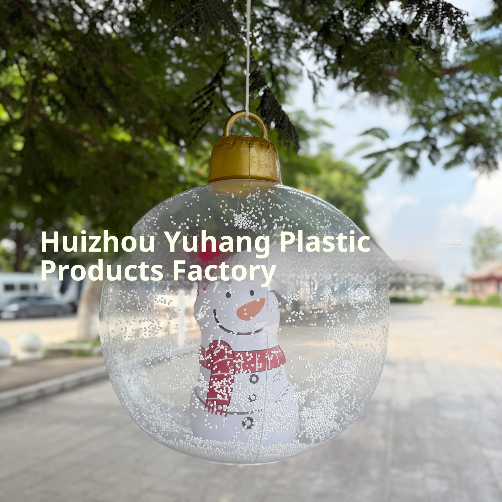 Lillian Cross-Border PVC Snowflake With Lights LED Atmosphere Inflatable Children's Christmas Snowman Decoration Ball_voghion.com