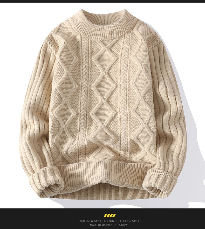 Ragazzo Ragazzo Ragazzo Maglione Tinta Unita Intrecciato Cappotto In Pile Di Lana Giovanile Caldo Uomo Girocollo Manica Lunga Maglia Base Maglietta Alla Moda_voghion.com