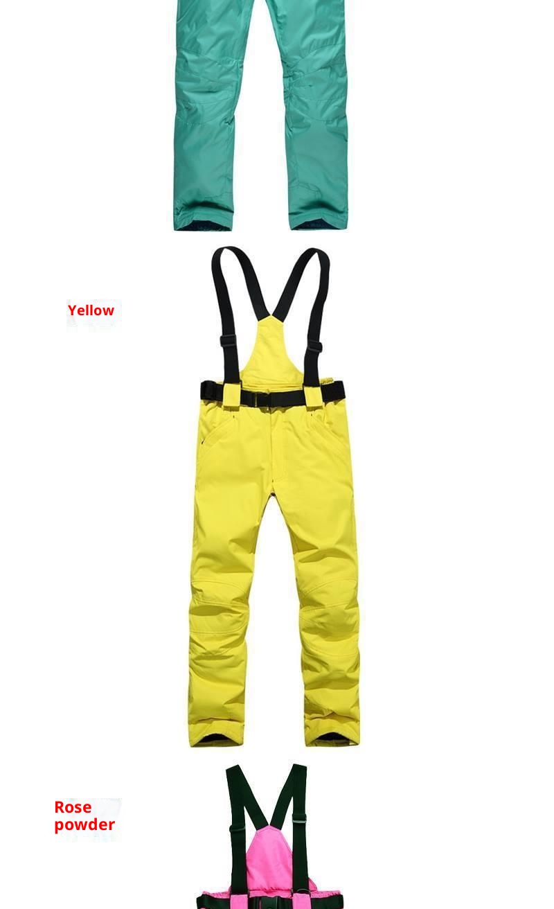 001 Salopette da sci per uomo e donna, invernale, antivento, in caldo cotone, con una o due tavole staccabili._voghion.com