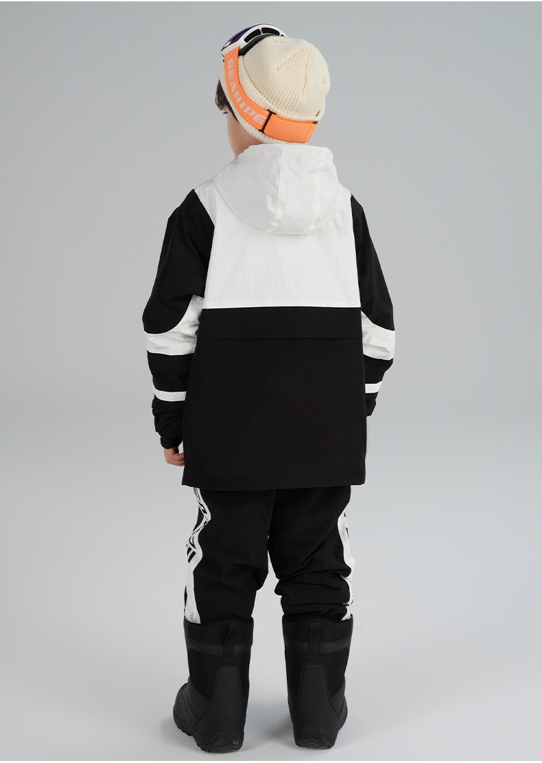 001 Xueyipai Zestaw dziecięcy dla chłopców i dziewcząt, wiatroodporny, wodoodporny, ciepły, duży zestaw spodni narciarskich dla dzieci_voghion.com