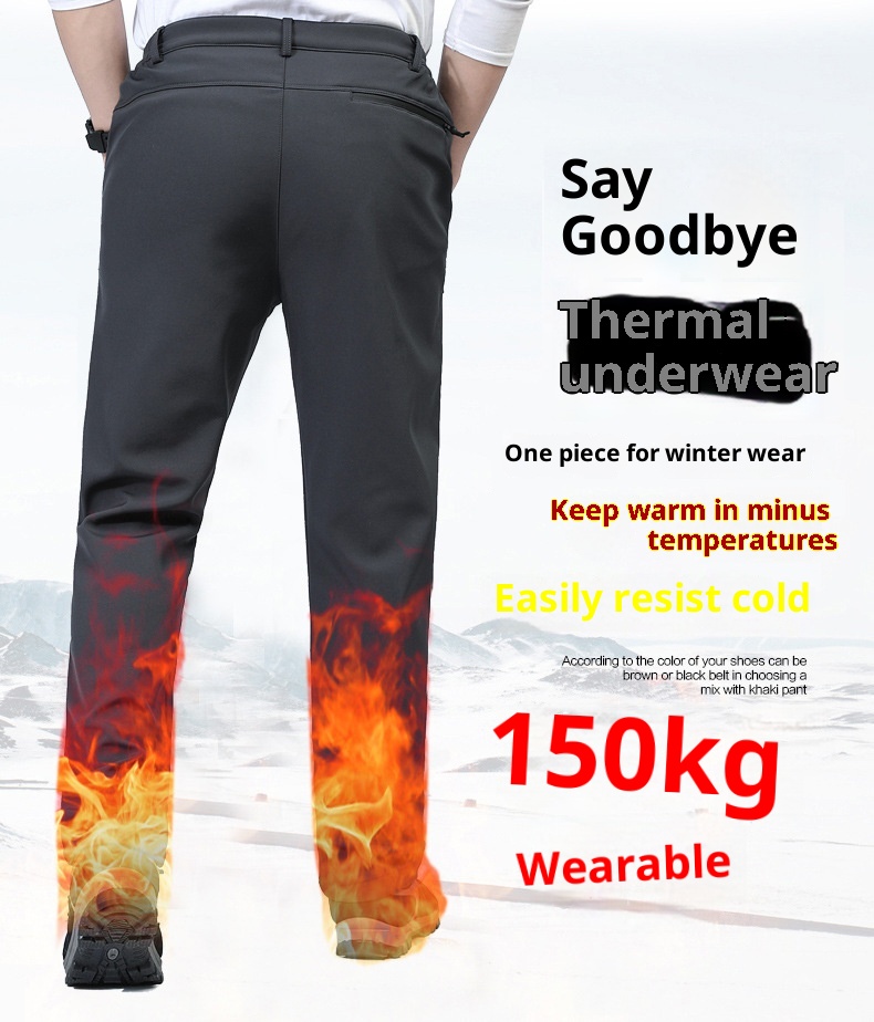 001 Outdoor Softshell For Men Women, Autumn And Winter Waterproof Windproof Breathable Hiking Ski Pants With Fleece Lining,_voghion.com