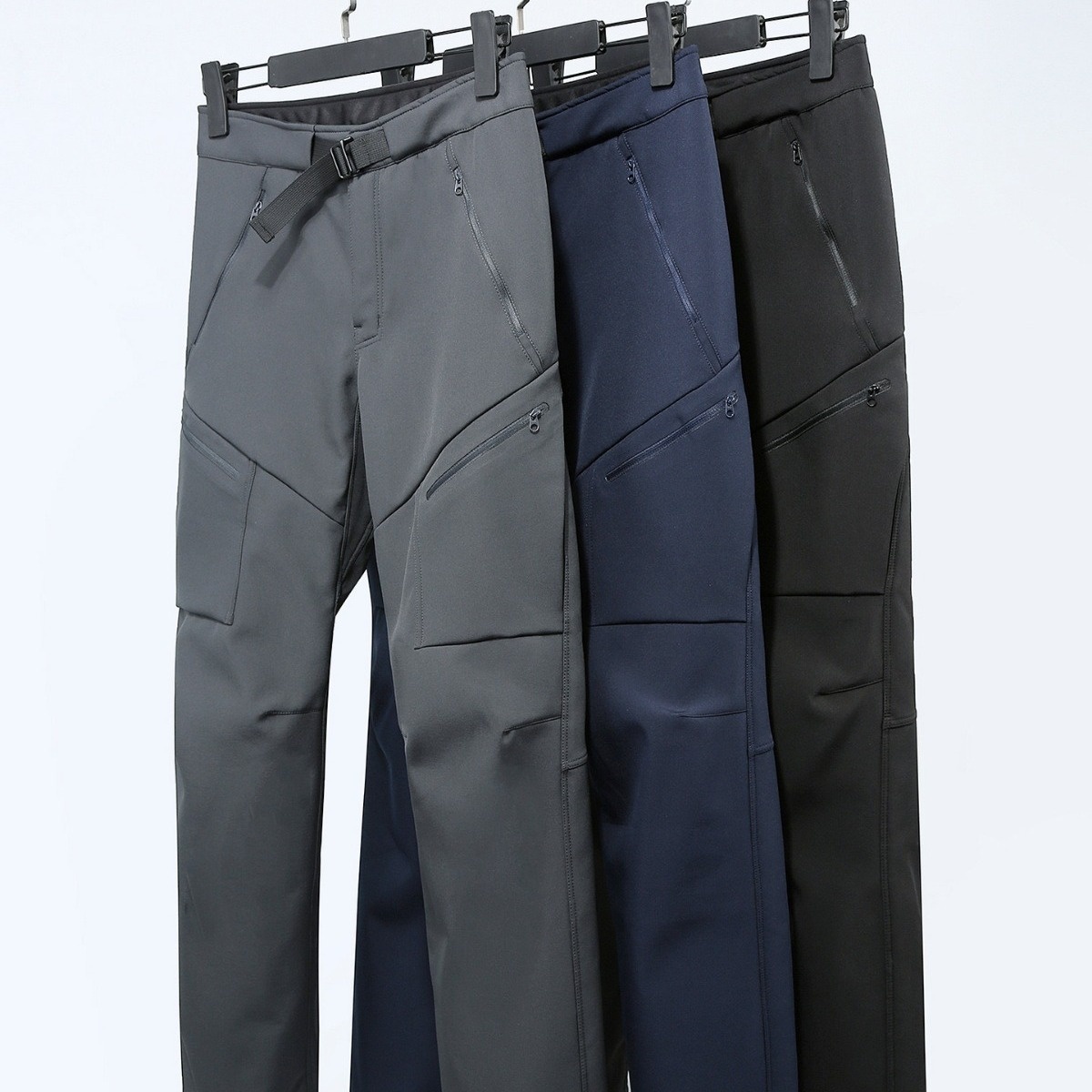 001 Pantaloni da sci impermeabili antivento da uomo, foderati in pile termico, per l'autunno e l'inverno_voghion.com