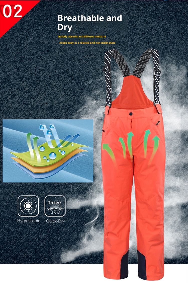 001 Doppelte/Einzel-Boardhose für Jungen und Mädchen, Baumwolle, wasserdicht, mittlere und große Größen, Kinder-Skiausrüstung_voghion.com