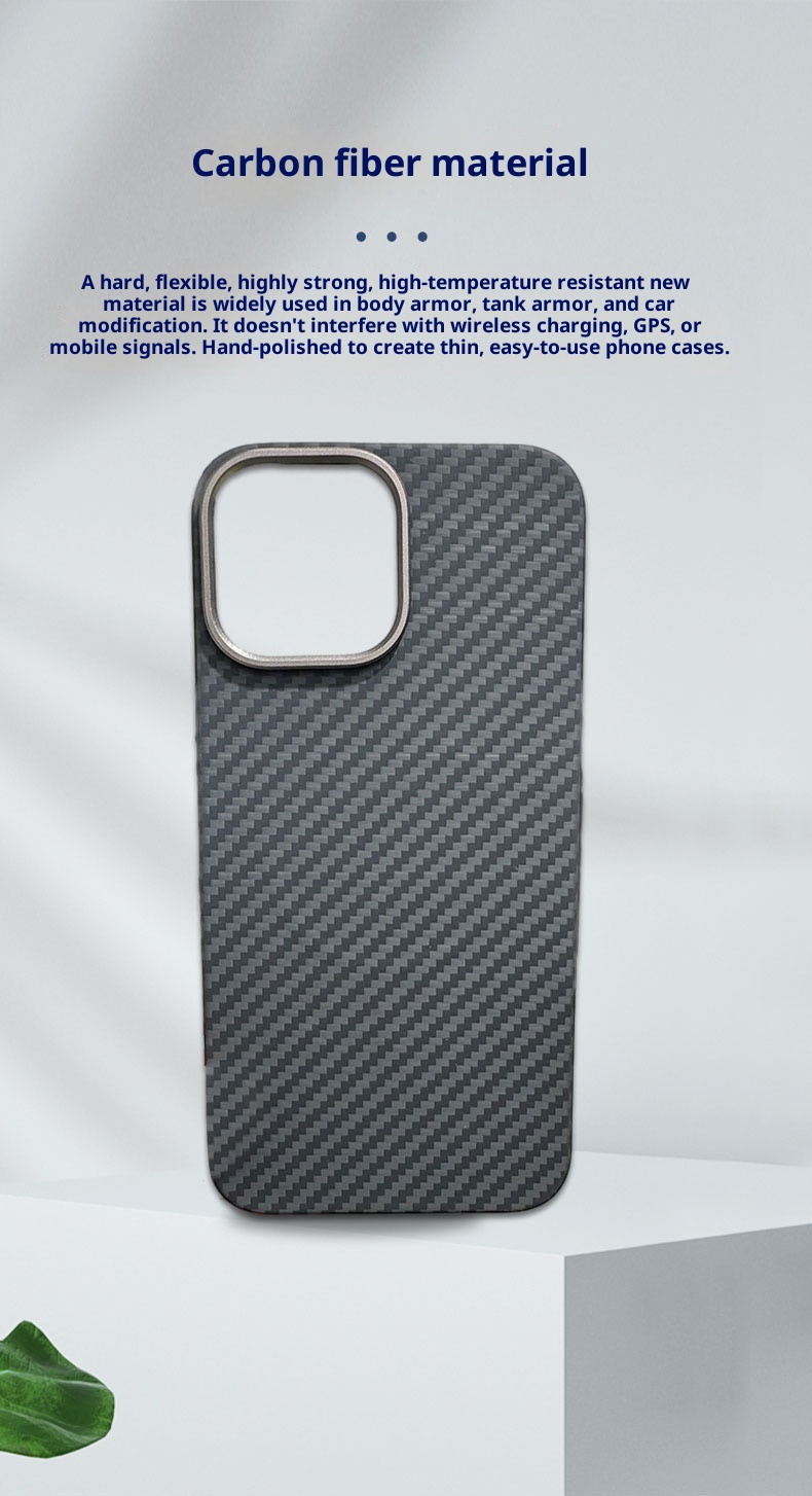 Custodia protettiva semplice per telefono IP wireless in fibra di carbonio magnetica serie TechGlobe 15promax16_voghion.com