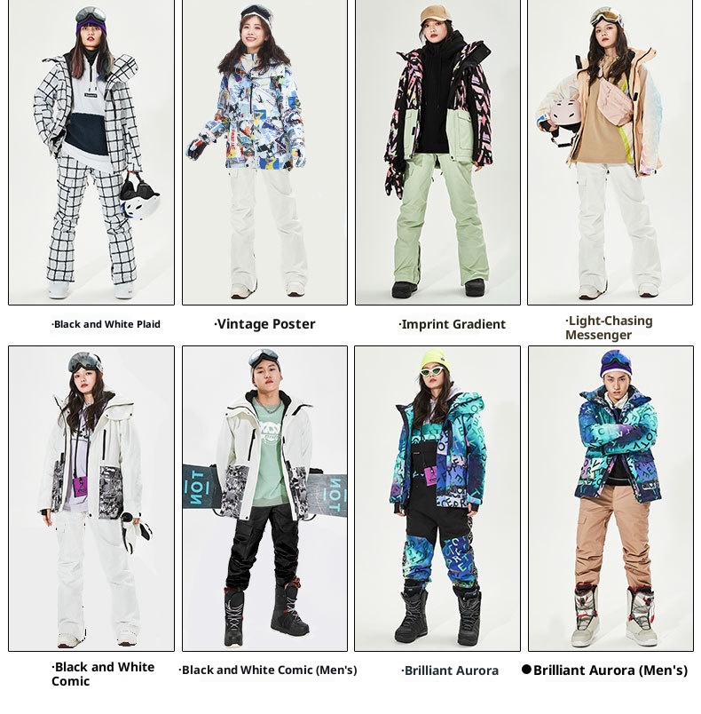 001 VECTOR Warm Single Double Board, Windproof, Waterproof, Ski Pants For Men And Women, Snow Suit_voghion.com