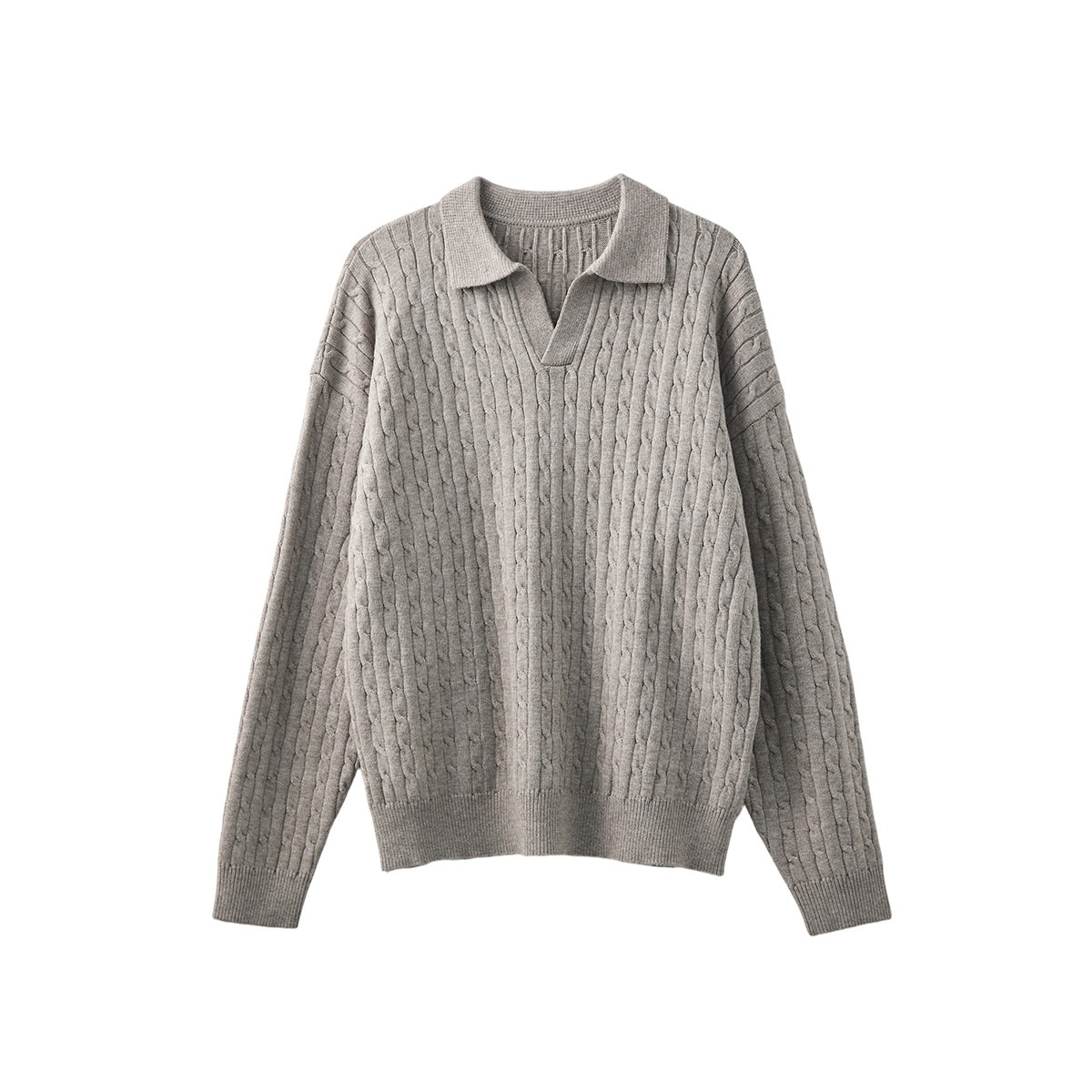 ragazzo Ragazzo Ragazzo APO Abbigliamento|Maglione da uomo transfrontaliero in stile coreano, stile antico, ampio, con collo a gabbiano, lavorato a maglia a trecce, lungo_voghion.com