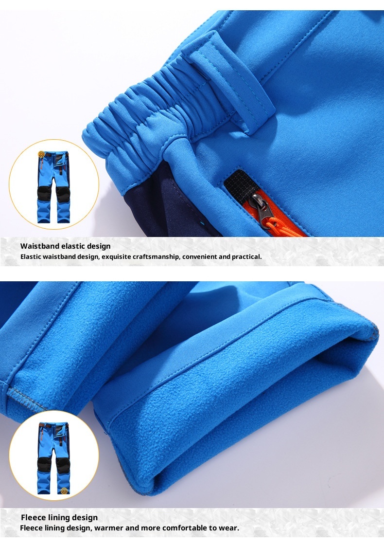 001 Herstellerangebot Kinder-Softshell-Unisex-Skihose, winddicht, wasserdicht, warm, leichte Ausführung für ältere Kinder_voghion.com