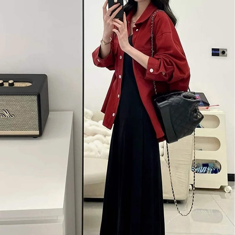 ChicShe Spring Outfit Set Plus Size Fat MM Concealing Slimming Age-Reducing Mature High-End Two-Piece Suit Dress For Women_voghion.com