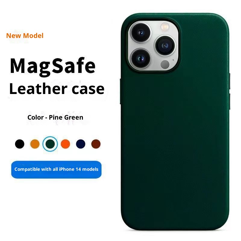 TechGlobe Compatible With Official Original IPhone 16 Max Leather 15P Magnetic Phone Case 14 Pro Protective Cover 13_voghion.com