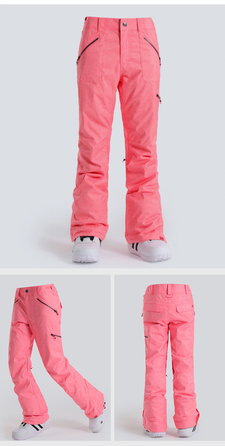 001 Gsousnow Damen Winddicht Wasserdicht Warm Atmungsaktiv Skianzug Snowboard Schneehose Slim Fit Trendy_voghion.com