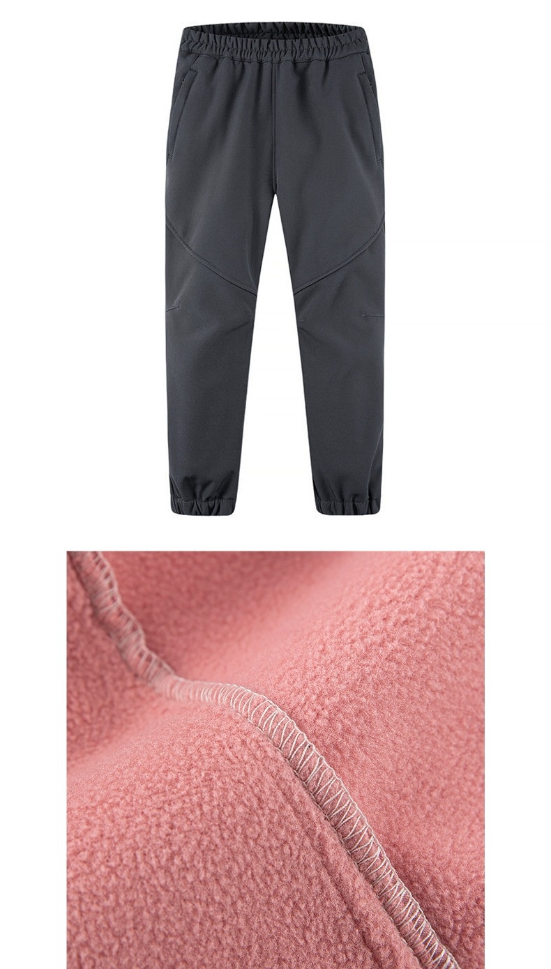 001 Spodnie narciarskie dla dzieci Outdoor Soft Shell dla chłopców i dziewcząt, sportowe, polarowe, ciepłe, wiatroszczelne, wodoodporne, oddychające, joggersy_voghion.com