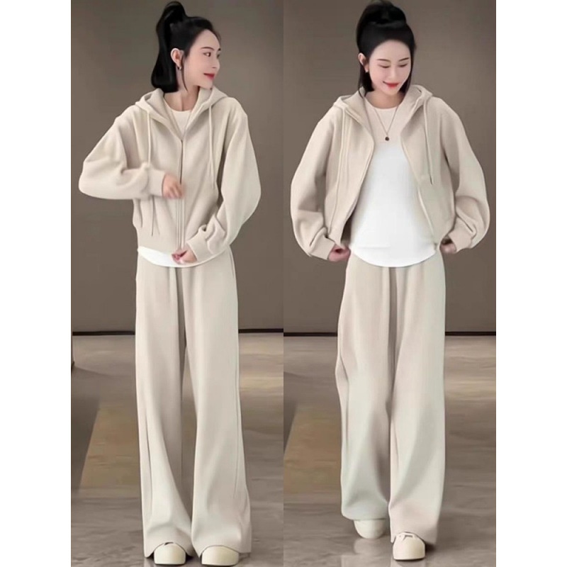 ChicShe European Station Autumn Women's Fashion New Plus Size Loose Hooded Cardigan Fashionable Sweet And Spicy Commuting Outfit_voghion.com