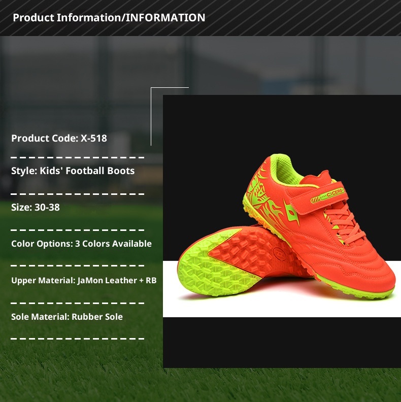 ShoeGlobe Youth TF Fußballschuhe für Kinder, Schüler und Jungen mit Klettverschluss_voghion.com