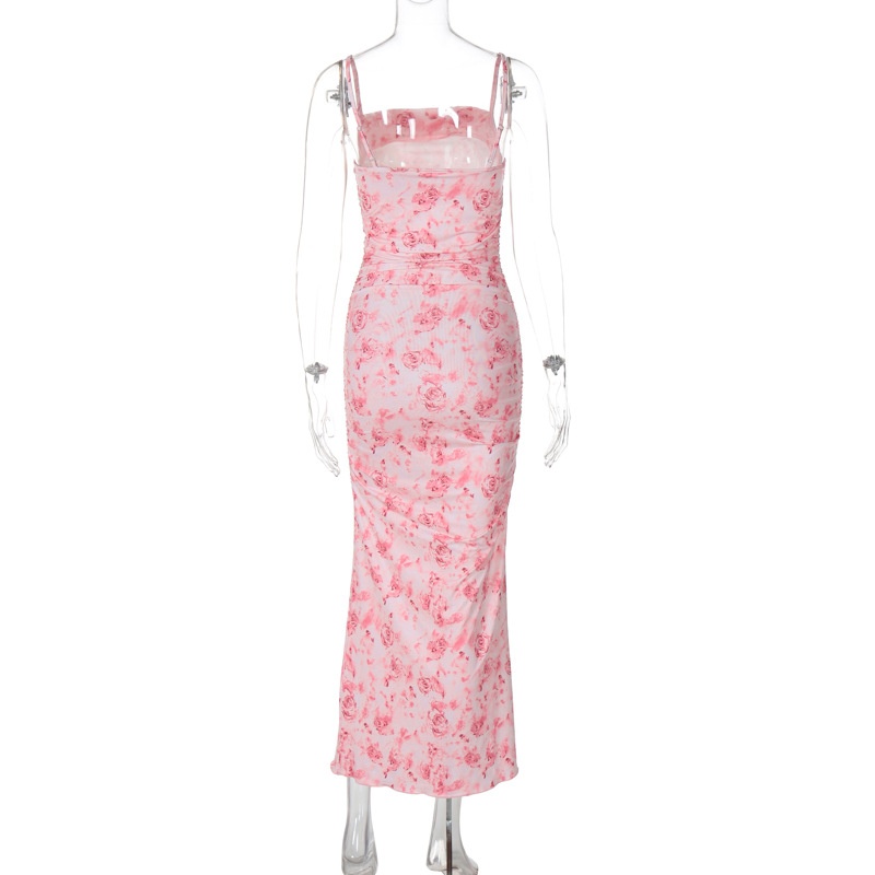 ChicShe 2025 Abito estivo sexy da donna europeo e americano transfrontaliero con spalline, lungo e attillato, all'ingrosso_voghion.com