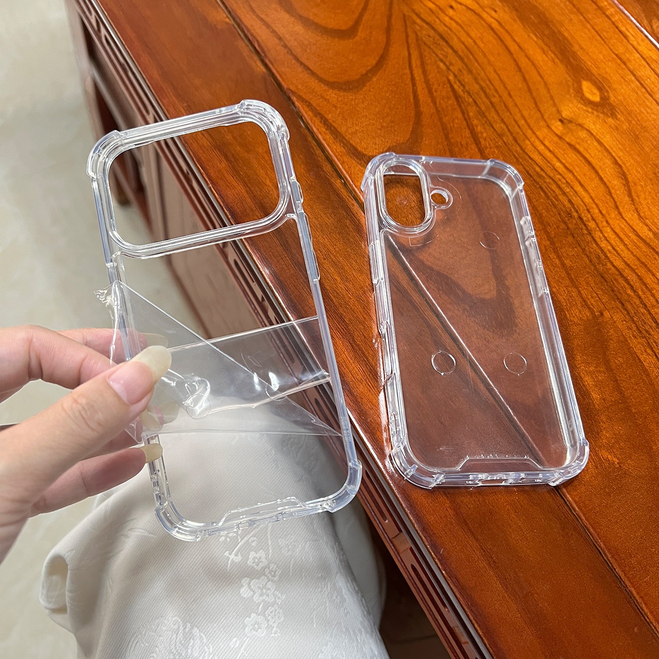 TechGlobe kompatibel mit Nw Appl 17 Phon Vier Ecken Anti-Drop 15PRO Großes Loch 1,5 mm Acryl 16 Transparente Hülle 14_voghion.com