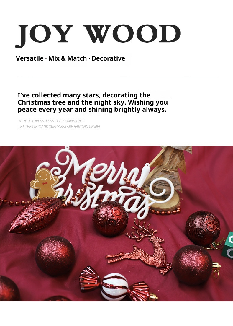 Lillian Plastic Colorful Small Round Reindeer Candy Mall Window Decoration Hanging Christmas Balls Wholesale_voghion.com