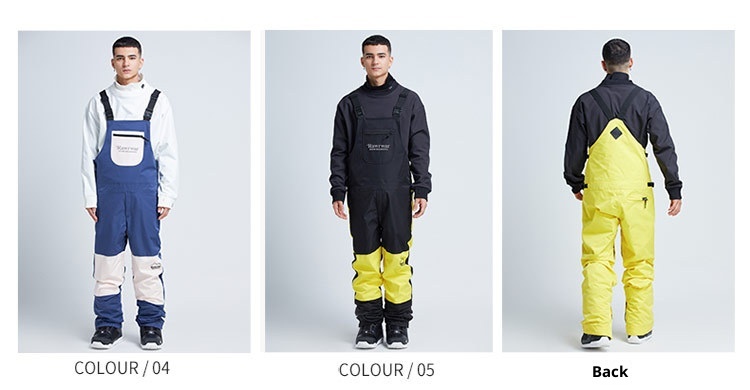 001 Nowe spodnie z szelkami dla kobiet i mężczyzn, do snowboardu i narciarstwa, wodoodporne, ciepłe, dopasowane, zimowy kombinezon narciarski, jednoczęściowy_voghion.com