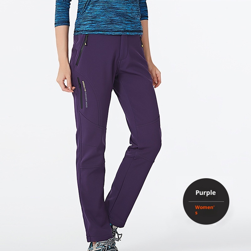 001 Sportbekleidung für Damen und Herren, Softshell, winddicht, wasserdicht, atmungsaktiv, Skifahren, Herbst und Winter, fleecegefüttert, dick gefüttert_voghion.com