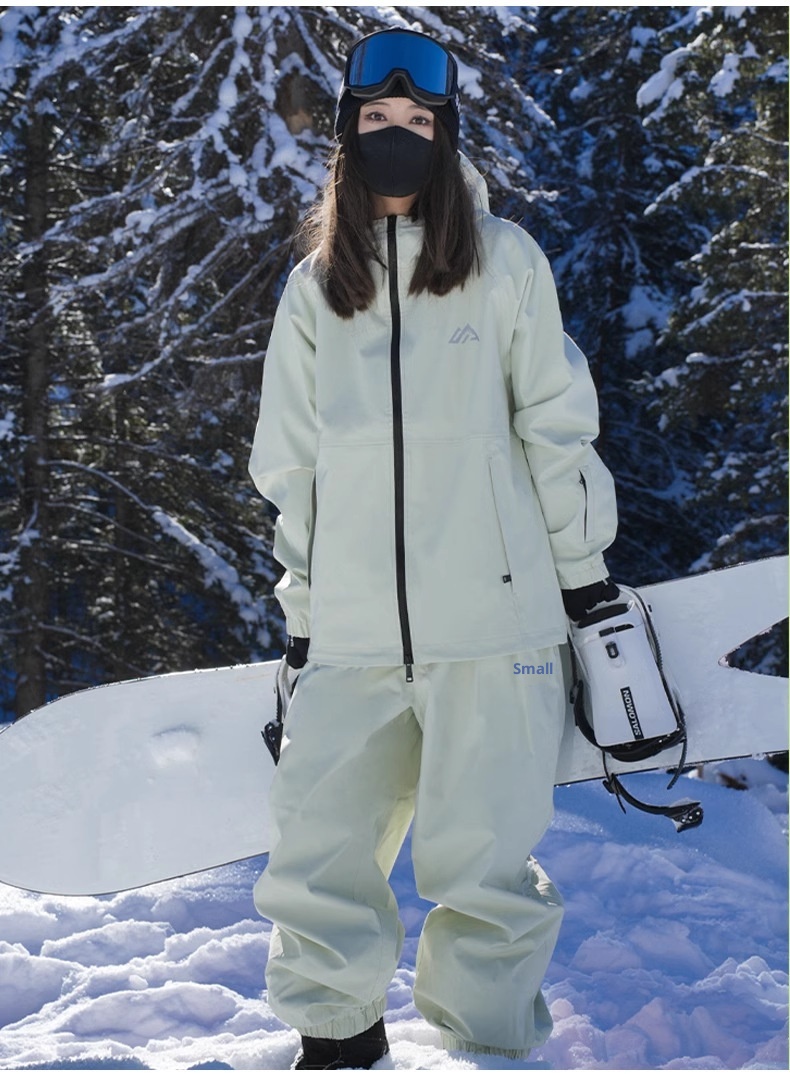 001 SEARIPE Snowy Pie Full Glue Single Double Board Suit Set For Women And Men Loose Waterproof Windproof Ski Pants_voghion.com