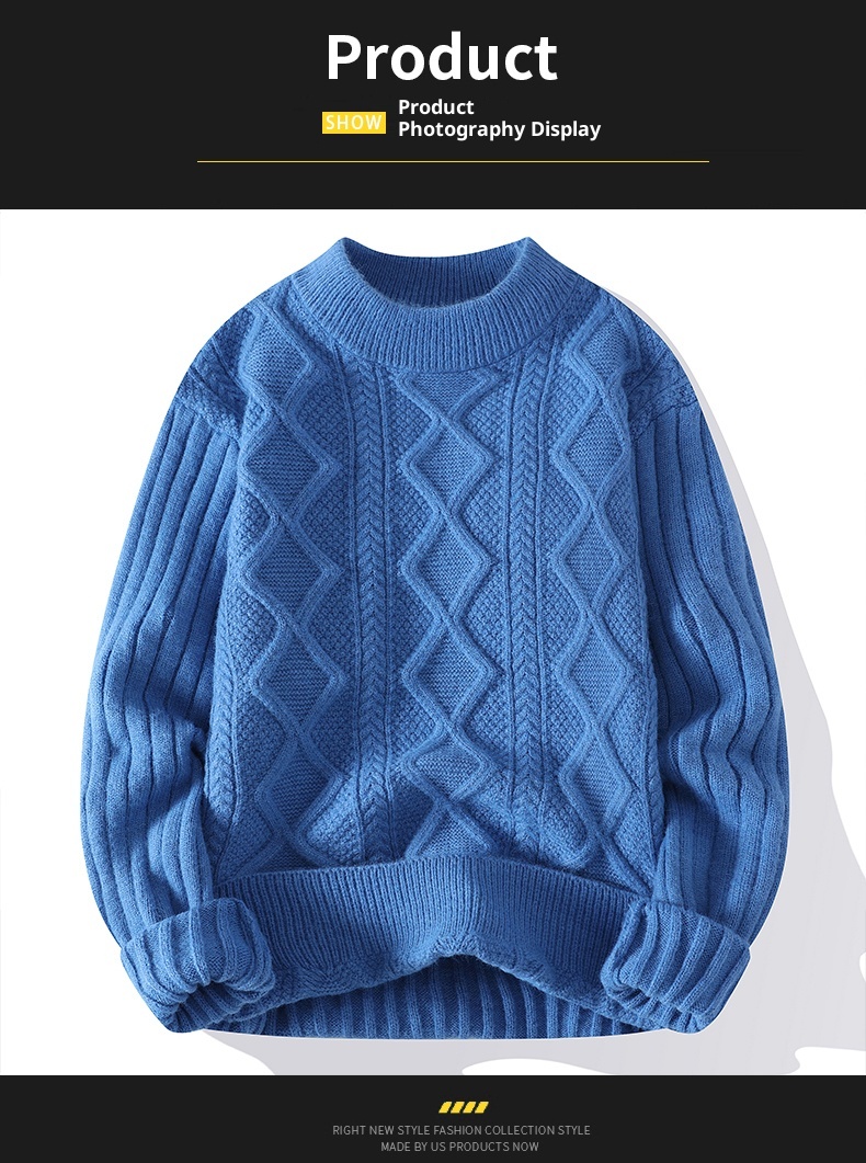 Ragazzo Ragazzo Ragazzo Maglione Tinta Unita Intrecciato Cappotto In Pile Di Lana Giovanile Caldo Uomo Girocollo Manica Lunga Maglia Base Maglietta Alla Moda_voghion.com