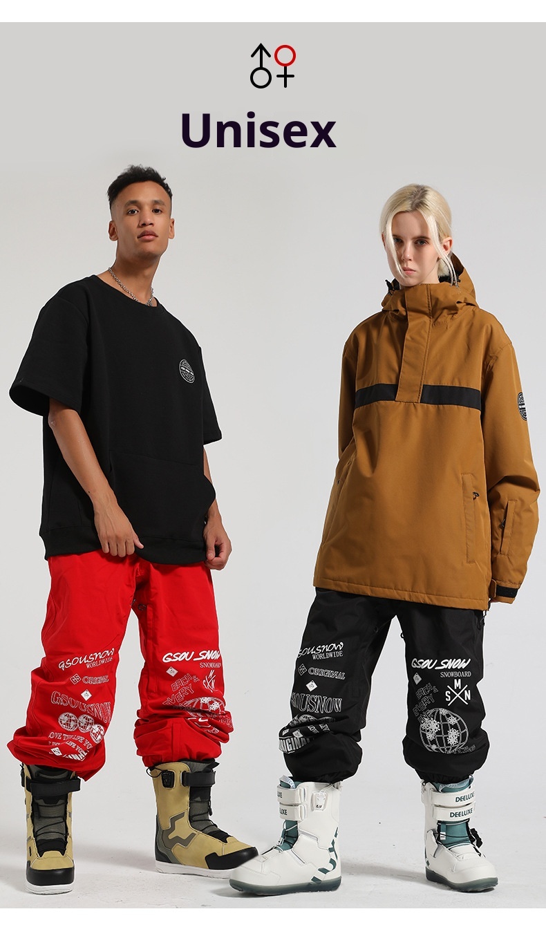 001 2223 Neue Herren Ski Snowboard Winddicht Wasserdicht Atmungsaktiv Cargo Doppel Board Locker Große Größe Verschleißfest Schnee_voghion.com