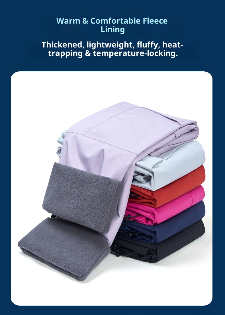 001 Neue wasserdichte Softshell-Jacke nach Nationalstandard für Damen, warm fleecegefüttert, winddicht, kältebeständig, ideal für Outdoor-Aktivitäten und Bergsteigen_voghion.com