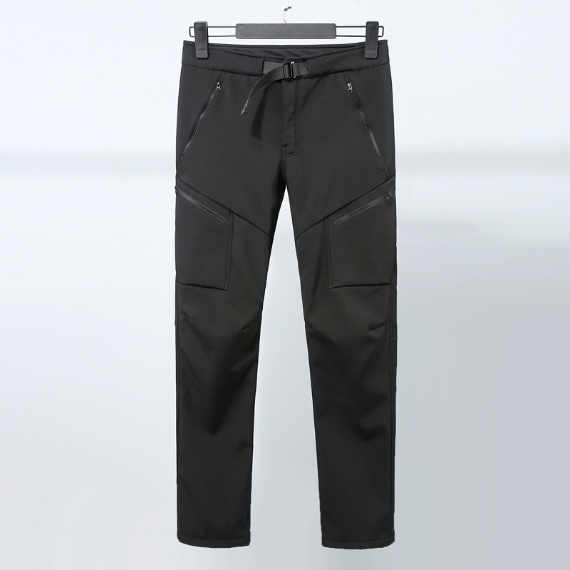 001 Pantaloni da sci impermeabili antivento da uomo, foderati in pile termico, per l'autunno e l'inverno_voghion.com