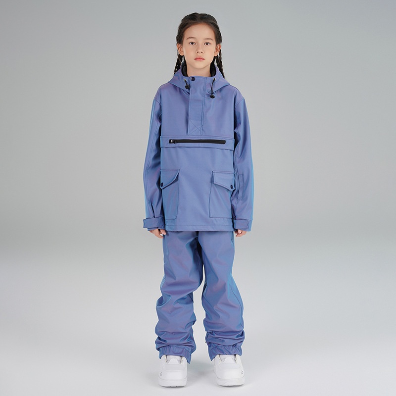 001 Xueyipai Kinderanzug Doppelboard Snowboardhose Jungen Mädchen Winddicht Wasserdicht Skiausrüstung für große Kinder_voghion.com