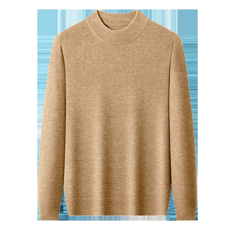 Maglione lavorato a maglia da uomo Boy Boy 320g, collo alto spesso, tinta unita, caldo e casual, stile invernale spesso_voghion.com