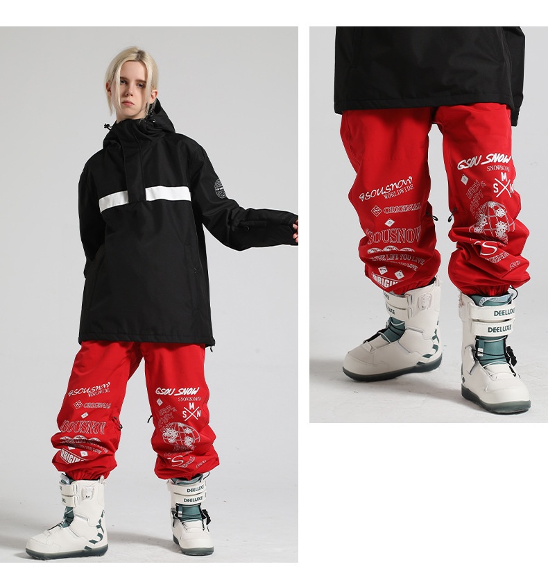 001 2223 Neue Herren Ski Snowboard Winddicht Wasserdicht Atmungsaktiv Cargo Doppel Board Locker Große Größe Verschleißfest Schnee_voghion.com