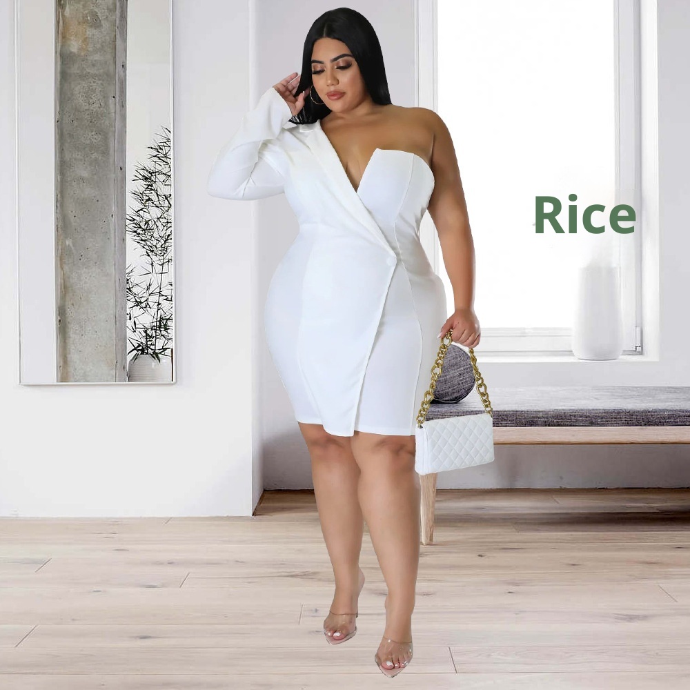 ChicShe N7629 New Foreign Trade European And American Women's Fashion Sexy Slim Fit Bodycon Off-Shoulder Long Sleeve Dress_voghion.com