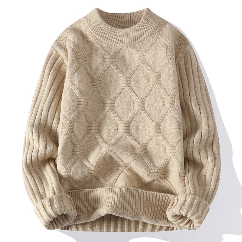 Ragazzo Ragazzo Ragazzo Maglione Tinta Unita Intrecciato Cappotto In Pile Di Lana Giovanile Caldo Uomo Girocollo Manica Lunga Maglia Base Maglietta Alla Moda_voghion.com