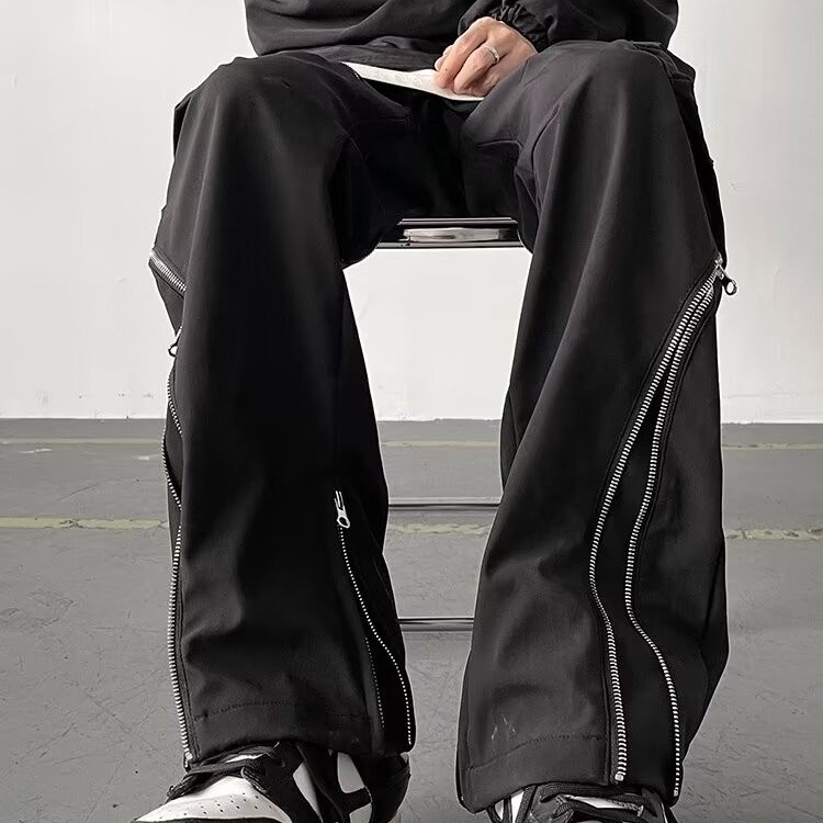 001 High Street Design Zipper American Workwear Pantaloni da sci softshell funzionali da trekking da uomo antivento per ragazzi_voghion.com