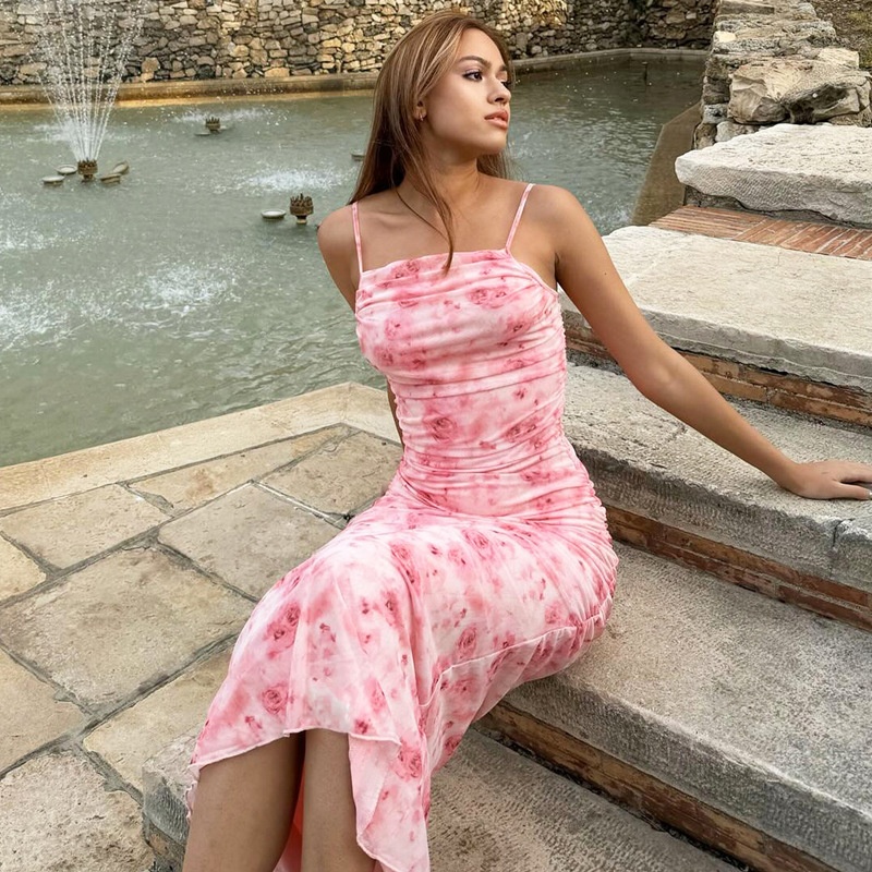 ChicShe 2025 Abito estivo sexy da donna europeo e americano transfrontaliero con spalline, lungo e attillato, all'ingrosso_voghion.com