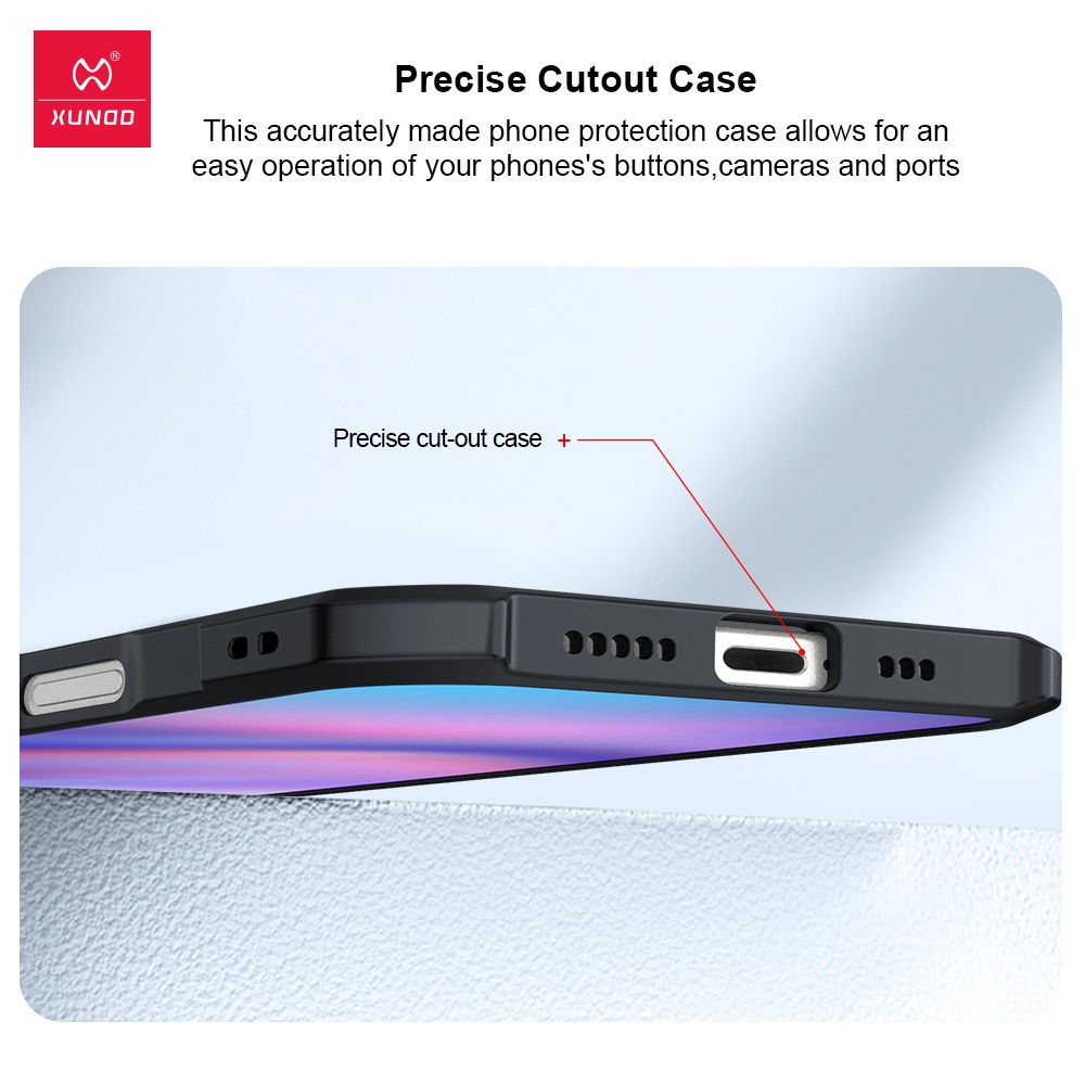 TechGlobe Xundi Phone Compatible With IPhone Protective Cover Shockproof 16 Pro Max Thin Case_voghion.com