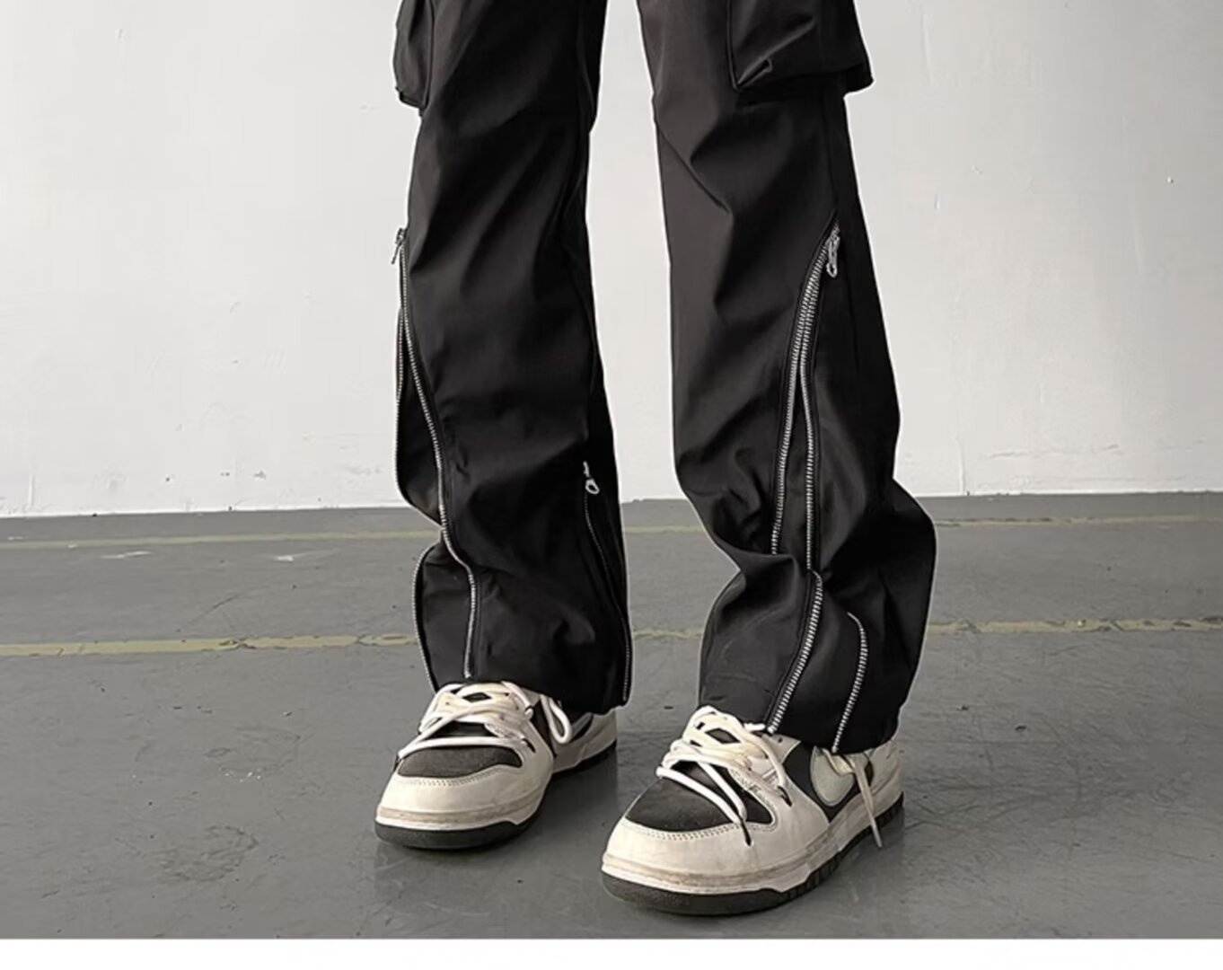 001 High Street Design Zipper American Workwear Pantaloni da sci softshell funzionali da trekking da uomo antivento per ragazzi_voghion.com