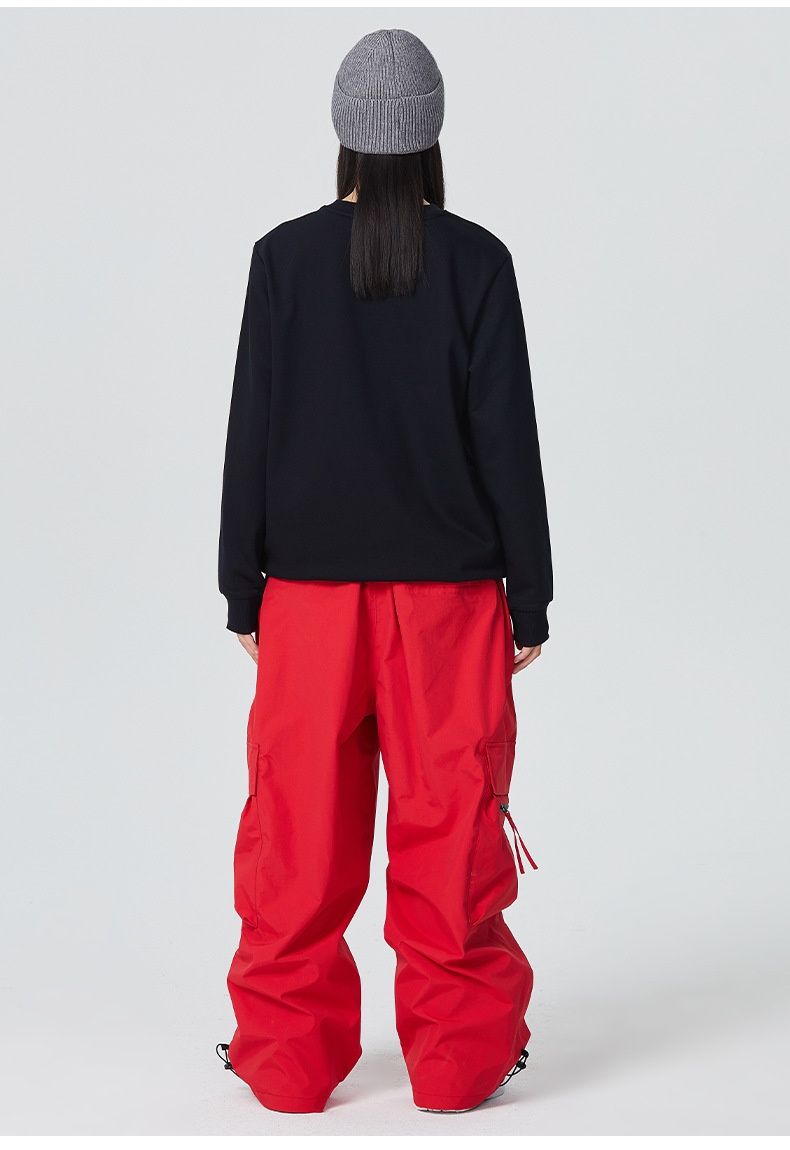 Pantalon de ski imperméable et ample Snowy Pie Fully Glued pour femme, modèle double board professionnel pour homme._voghion.com