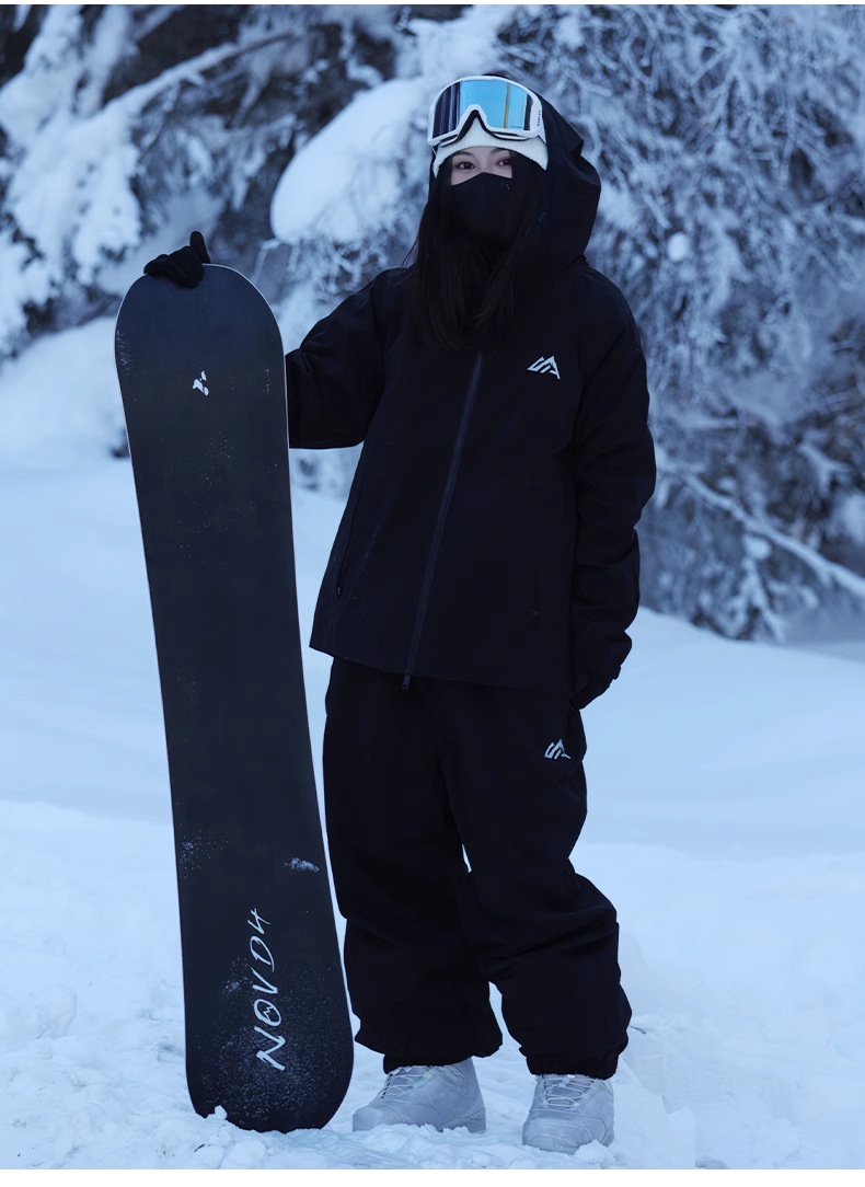 001 SEARIPE Snowy Pie Full Glue Single Double Board Suit Set For Women And Men Loose Waterproof Windproof Ski Pants_voghion.com