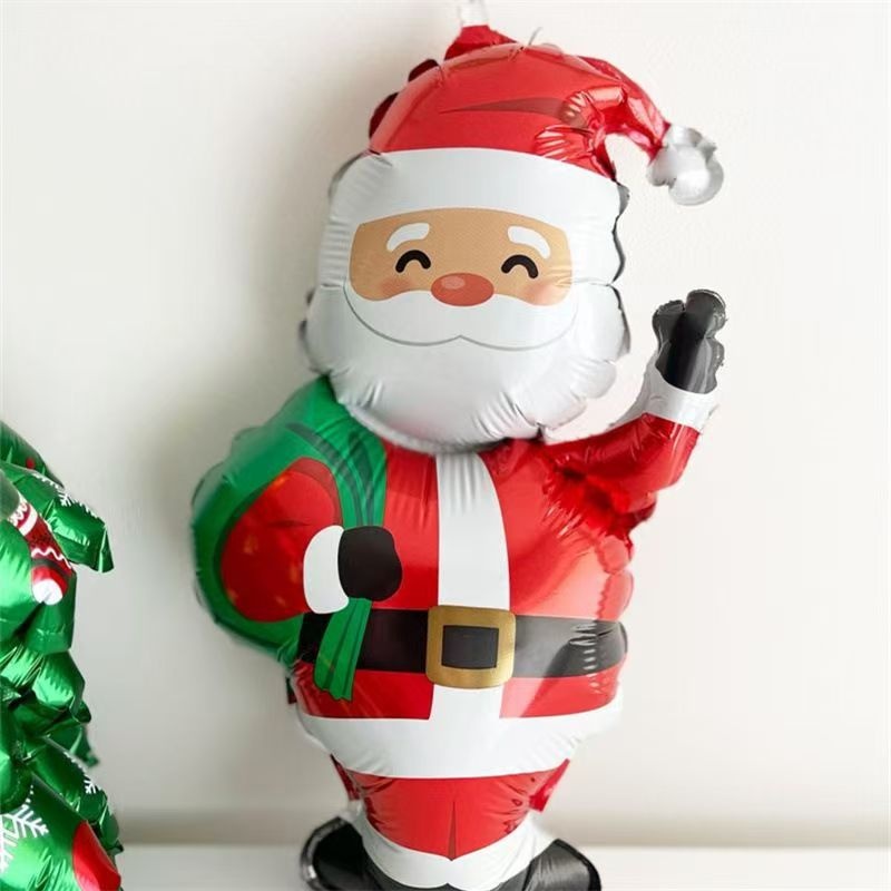 Lillian 3D Gold Deer Standing Reindeer Balloon Inflatable Decoration Photo Prop Stall Supplies Christmas Limited Edition_voghion.com