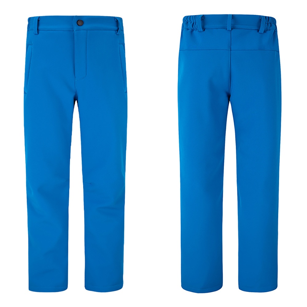 001 2023 Kinder-Fleece-gefütterte, wind- und wasserdichte, einfarbige Softshell-Wanderhose für Jungen und Mädchen, geeignet für Bergsteigen._voghion.com