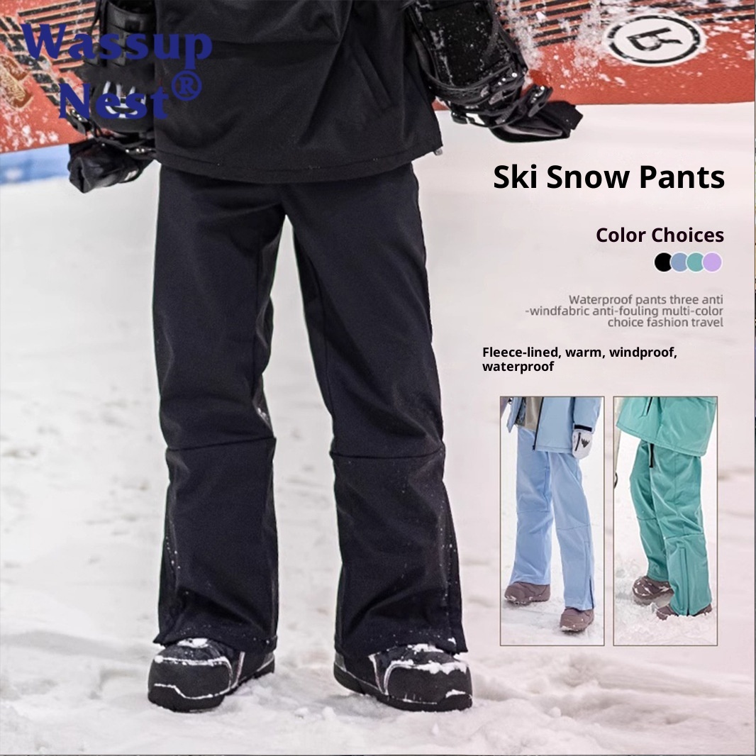 001 Wasuup Calça Masculina Softshell de Fleece para Outono/Inverno, Impermeável, Corta-Vento, Estilo Cargo, Casual, para Caminhadas e Esqui_voghion.com