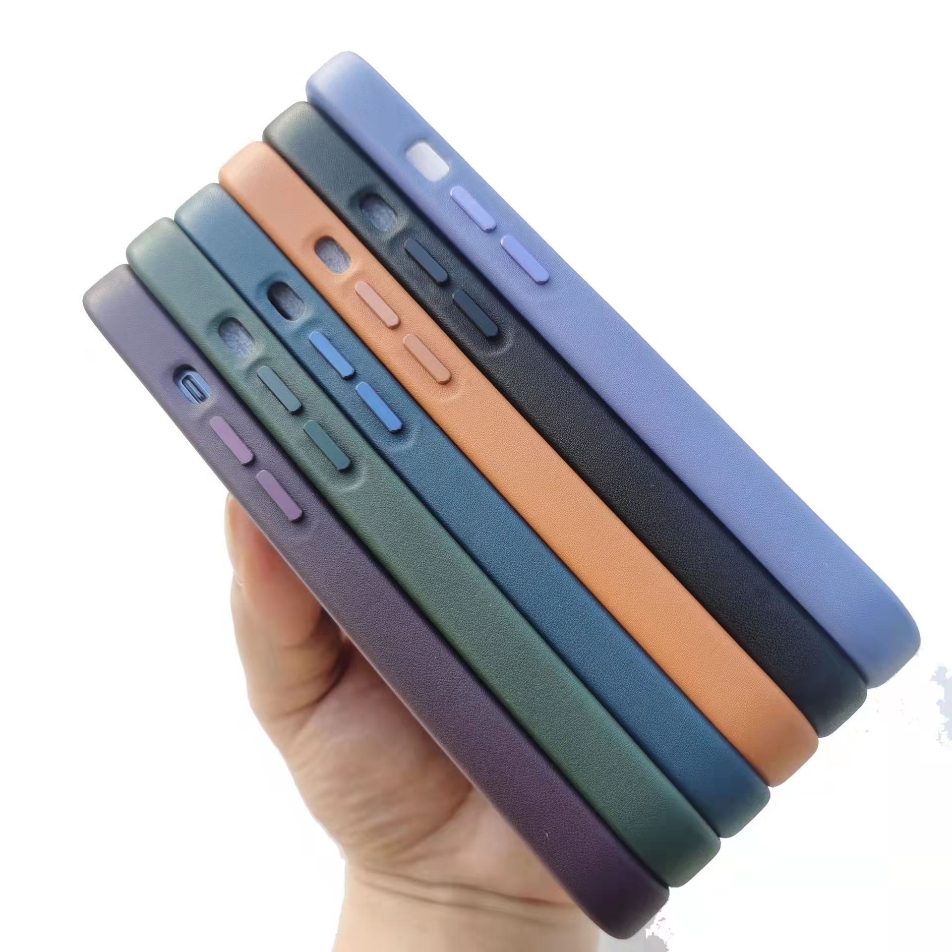 TechGlobe Compatible With Official Original IPhone 16 Max Leather 15P Magnetic Phone Case 14 Pro Protective Cover 13_voghion.com