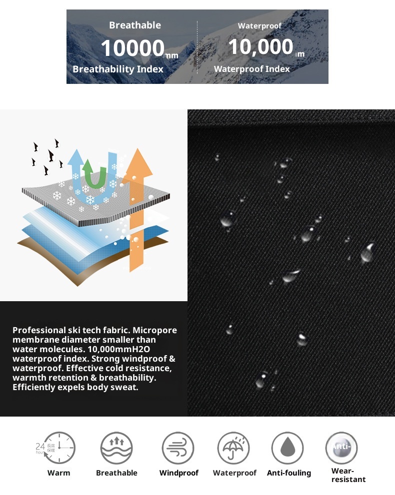 001 Gsousnow Strap Męskie Luźne Wodoodporne Ciepłe Spodnie Snowboardowe Damskie Jednoczęściowy Kombinezon Narciarski_voghion.com