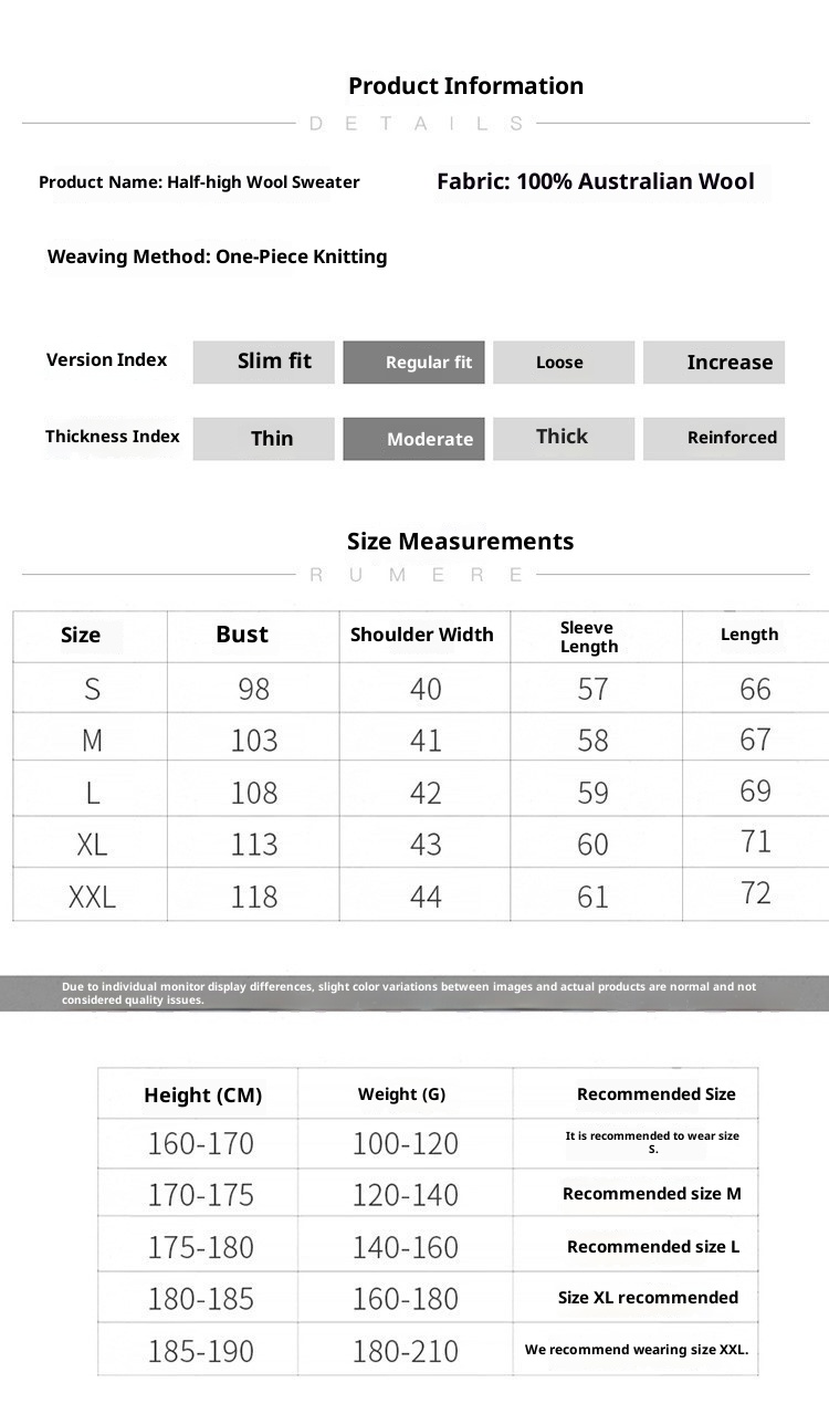 nahtloser, einreihiger Herrenpullover aus 100 % reiner Wolle mit Rundhalsausschnitt, ideal für Business und Freizeit. Auch in Übergrößen erhältlich._voghion.com